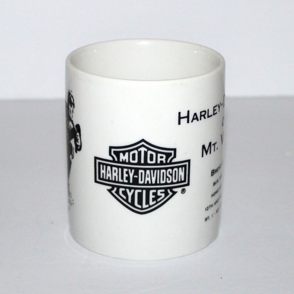 Harley Davidson of Mt. Vernon IL coffee tea Mug white ceramic Illinois